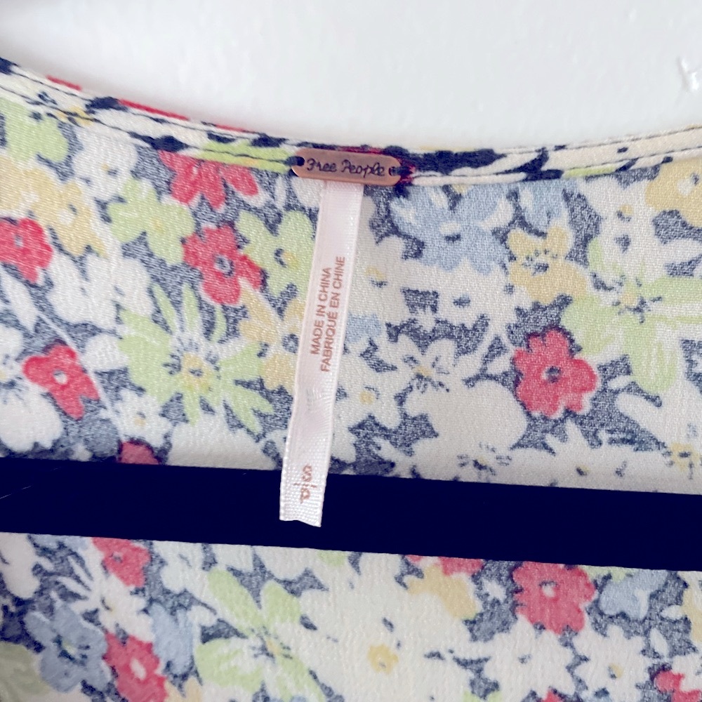 NEW Free People | Ruffle Your Feathers Jumpsuit | Navy Floral | Size Small - Picture 7 of 8